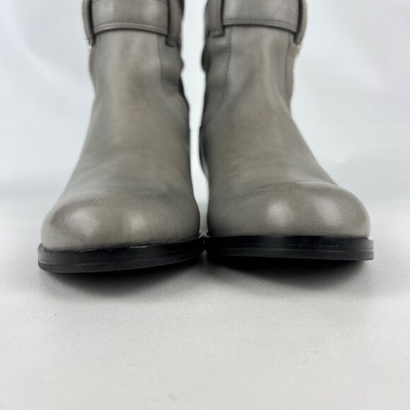 Cole Haan Womens Air Avalon Tall Riding Boots Gray Suede Buckles size 7 - Picture 6 of 16